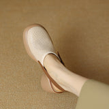 Cake Platform Hollow Sandals Women 2024 Summer Thick With Round Head A Word Buckle Back Empty Roman Women's
