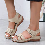 Summer New Large-Size Casual Sandals Roman Style Women's Shoes Women's Slope