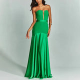 Sexy Women's Clothing 2025 New Personality High-End Smear Breast Hollow Body Quality Dress Dress Dress