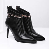Women Sexy Pointed Toe Super High Heels Ankle Boots Autumn Winter Warm Short Plush Booties for Woman Shiny Sequin Botas