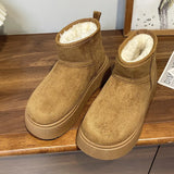Breakj Thick-Bottomed Snow Boots Women's Winter 2025 Plus Thick Warm Cotton Shoes Women's Casual Sleeve Cotton