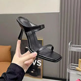 Breakj Summer Net Red New Sexy High-Heeled Sandals Women Wear Side-Outfash Fashion With Fine And Cool