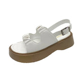 Breakj With Thick-Soled Sandals Female Big Head Buckle Beach Woman Womenssandals Rome