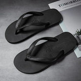 Flip Flops Men's Slippers Men's Beach Sandals Korean Style Trend Seaside Summer Student Personality Non-slip Soft