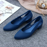 Sandals Summer Shoes 2021 Pointed Toe Ladies Shallow Female Mid Heels Summer Hollow Out Breathable Comfort Woman