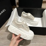 Womens Trainers Sneakers Mesh Platform Woman-shoes Running Breathable 2023 Casual Thick Sole Roses Fashion Spring Solid