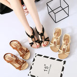 Breakj Sandals Women's 2025 Summer Flat Fish Mouth Beads Woven Sandals Roman Sandals Tourism Beach