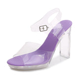 Breakj New Korean Version Of The Runway Show Model Shoes Flat Heel Sexy Black Waterproof Table 11CM High Heel Sandal Female