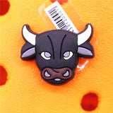 1pcs Animals PVC Shoe Charms Decorations Pins Tiger Leopard Bull Bear Dog Designer Shoes Buckle Accessories Croc