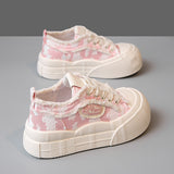 Breakj Bottom Low Help Canvas Shoes Women 2025 Spring New Small White Shoes Set Students Sports Leisure Board Shoes