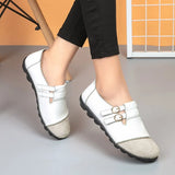 Shoes Genuine Leather Shoes Casual Flats Loafers Women Spring Autumn Ballet Flats Patchwork Designed Zapatos De
