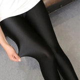 Women Shiny Pant Leggings Hot Selling Leggings Solid Color Fluorescent Spandex Elasticity Casual Trousers Shinny