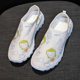 Shoes Women Print Breathable Sneakers Woman Slip-on Light Non-slip Flats Ladies Soft Bottom Casual Sports