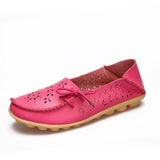 Leather Women Flat Shoes Ballet Trainer Leisure Shoes Woman Flower Sneakers For Women 2021 Candy Color Nurse
