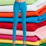 Top Quality Women Pencil Pants Slim Trousers Woman Jeans Solid Girls Sweet Candy Color Femme
