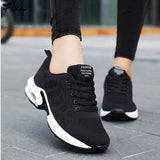 Women Lightweight Flats Shoes Casual Trainers 2021 fashion Lace-Up Mesh Soft Outdoor Sports Breathable Running