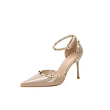 Breakj Bare Pointed Beautiful High Heels Women 2025 New Spring And Summer Willows Sexy Sandals Rivet Single Shoes
