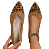 Flying Flat-Soled Casual Shoes 2025 Summer New Leopard-Print Sexy Women's Shoes Shallow One-Legged Single
