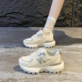 Daddy Shoes And Women's 2024 Autumn New Breathable Light And Thick-Soled Leisure Sports Agan