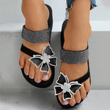 Summer Sandals Ladies Casual Flip Flops Crystal Butterfly Platform Open Toe Thick Bottom Slippers Beach Zapatos De