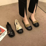 Breakj New Summer Retro British Wind Small Leather Shoes With A Foot Pedal French Single Shoes Mary Jane Women's