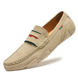 Coslony Loafers Men Italian Suede Leather Men Summer Shoes Classic Mens Slip On Driving Shoes Big Size Loafers Shoes