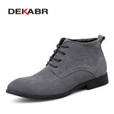 Handmade Men Boots Cow Suede Men Casual Fahsion Ankle Boots Brand Outdoor Comfortable Men Chelsea Boots For Men