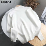 Style Loose Sweater Women Pullover Casual Half Turtleneck Long Sleeve Knit Sweater Female Jumpers solid basic