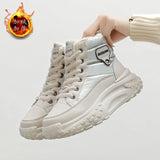 Breakj Cotton Shoes Women Winter Plus Velvet And Thick Snow Boots 2024 Casual High Top Bread Shoes Women