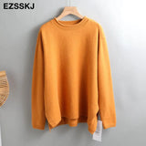 Winter splitside oversize thick Sweater pullovers Women 2021 loose cashmere turtleneck big size Sweater Pullover