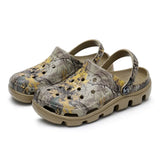 Summer Men Mules Clogs Eva Material Special Print Beach Garden Clog Shoes Men's Family Travel Clog Shoes