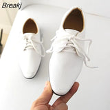 New Kids Genuine Leather Wedding Dress Shoes for Boys Brand Children Black Wedding Shoes Boys Formal Wedge Sneakers