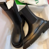 Breakj Boots Women's Spring And Autumn 2025 New Small Small Thick Bottom Smoke Boots Chelsea Boots Children's