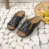 Breakj 2024 New Cool Drag Women Retro Slope And Car Sewing Mother Shoes Large Size Female