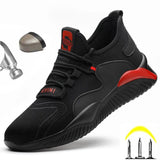 Men Work Shoes Steel Toe Safety Working Men Ankle Boots Anti-Smashing Causal Sport Sneaker Lightweight