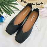 And Autumn New Korean Version Of The Square Bottom Of The Flat Bottom Single Shoes Female Harajuku Student Bean Shoes Shallow Lazy