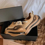 2022 spring and autumn new women shoes lightweight casual sports shoes thick soled increased women single shoes