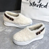 Women Slip on Loafers Ladies Sewing Platform Vulcanized Shoes Woman PU Leather Fashion Casual Footwear Female Comfort Shoe