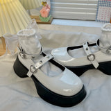 Lolita shoes new summer platform shoes heart rivets Gothic shoes y2k Japanese JK shoes college girls high heels women's