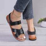 Breakj Style Flat Bottom Open Toe Sandals Female Summer New Comfortable Wear Casual Versatile Plus Size Women's