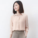 Chiffon Shirts Womens Tops And Blouse 2021 New Casual Multi Color Womenswear Plus Size Long Sleeve Blouses Clothing