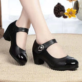 Breakj The Autumn Of 2025, The New Small Leather Shoes Are Pure And Light Mouth, The Mother Single Shoe Single-Shoe With Casual Coarse Heel