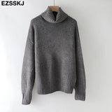 Winter casual cashmere oversize thick Sweater pullovers Women 2021 loose Turtleneck women's sweaters