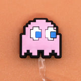 imitation Game Style PVC Shoe Charms Cute Pac-Man Shoe Accessories Shoe Buckle Decorations fit Croc JIBZ Kids X-mas