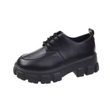 Summer And Autumn New English Style Muffin Thick Soles Small Leather Shoes Round Head Tie JK Leisure Love