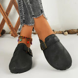 Breakj Slippers Female Lovers Cork Drag Wish Large Size Roman Shoes Casual Half Drag Lazy Shoes