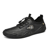 Korean Version Of The New Men's Leather Shoes In Spring Is Breathable, A Lazy Man, A Set Foot, Octopus, Fish And Beans