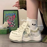 Breakj New Thick-Bottomed Plus Velvet Shoes Spring And Autumn Small White Shoes Women Casual Shoes Female Students Warm Cotton