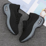 Platform Sneakers Flats 2021 Breathable Casual Shoes Flats Wedges Sneakers for Women Mesh Sock Shoes Zapatos De