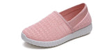 women's breathable mesh casual shoes fashion flats shoes women shallow white slip-on loafers shoes